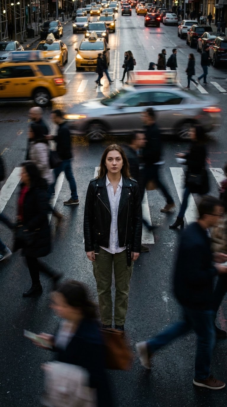Cinematic Street Portrait generated example