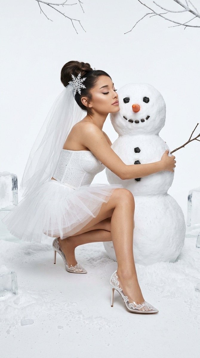Winter Fantasy Editorial with Snowman generated example