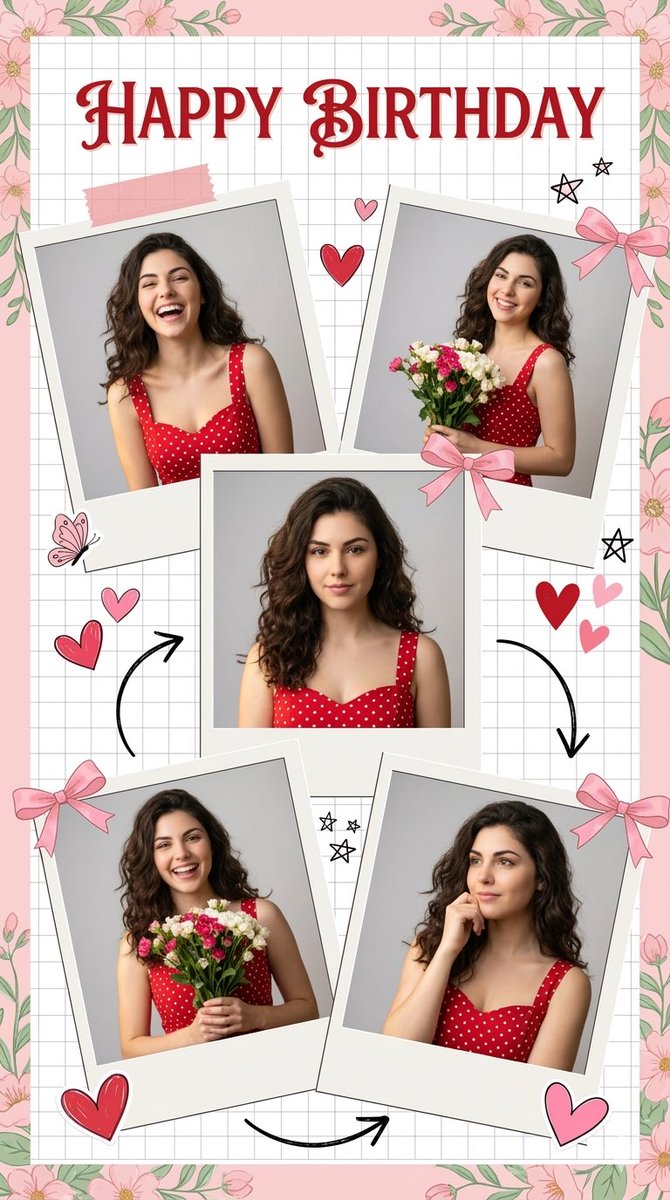 Digital Scrapbook Birthday Card generated example