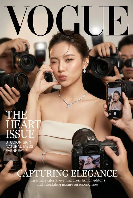 Vogue Cover Fashion Portrait generated example
